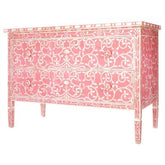 Mother of Pearl Chest sideboard Pink Floral